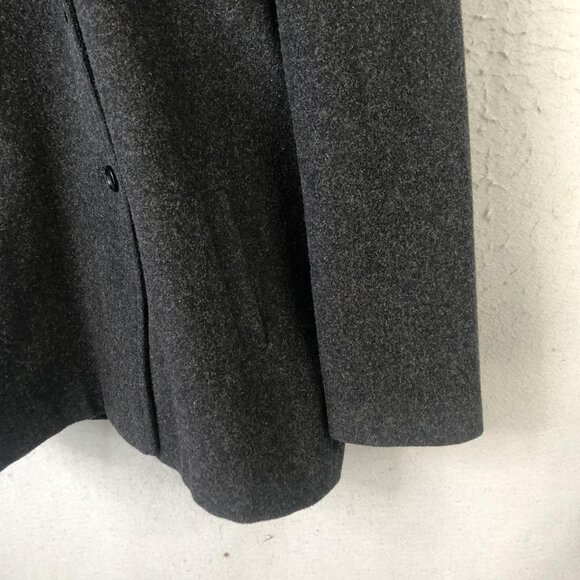 J. Percy Coat Womens Small Gray Hooded Merino Wool Lined Button Front Made USA - Picture 12 of 12